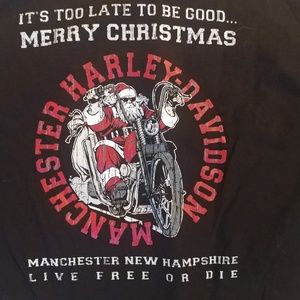 Harley Davidson Christmas T-shirt Manchester NH